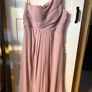 Mori Lee Dusty Rose Pleated Bodice A-Line Wedding Dress